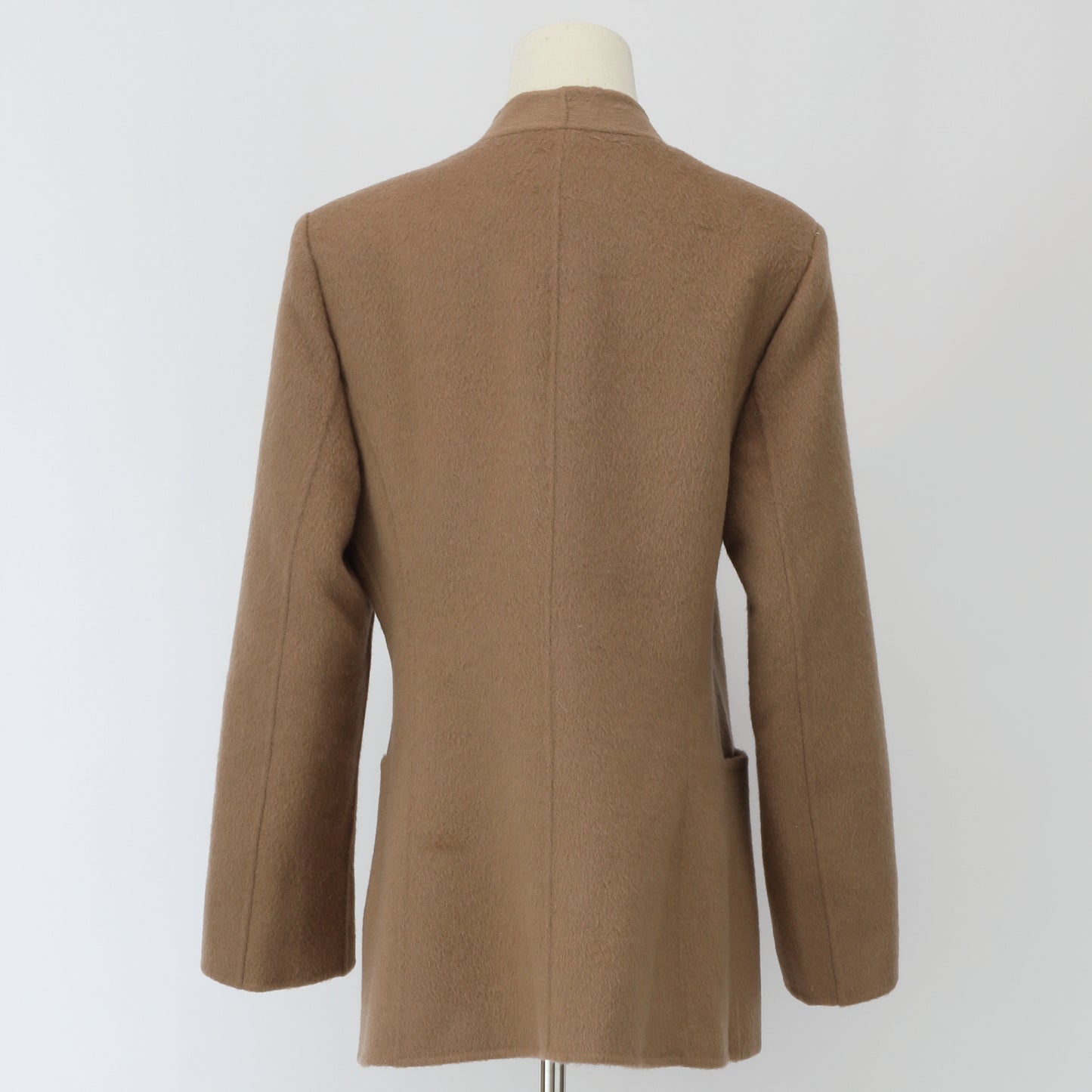 J-06　ジャケット　キャメル　ノーカラー