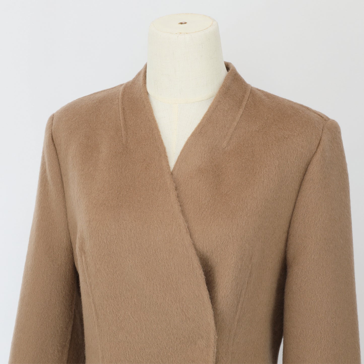 J-06　ジャケット　キャメル　ノーカラー
