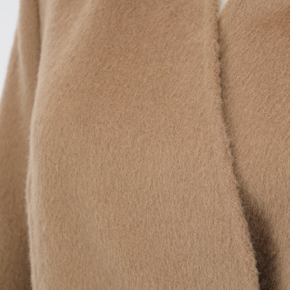 J-06　ジャケット　キャメル　ノーカラー