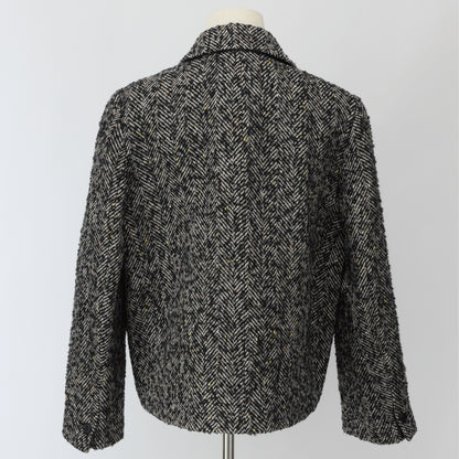 J-02　ジャケット　ブラック　ツイード ダブル