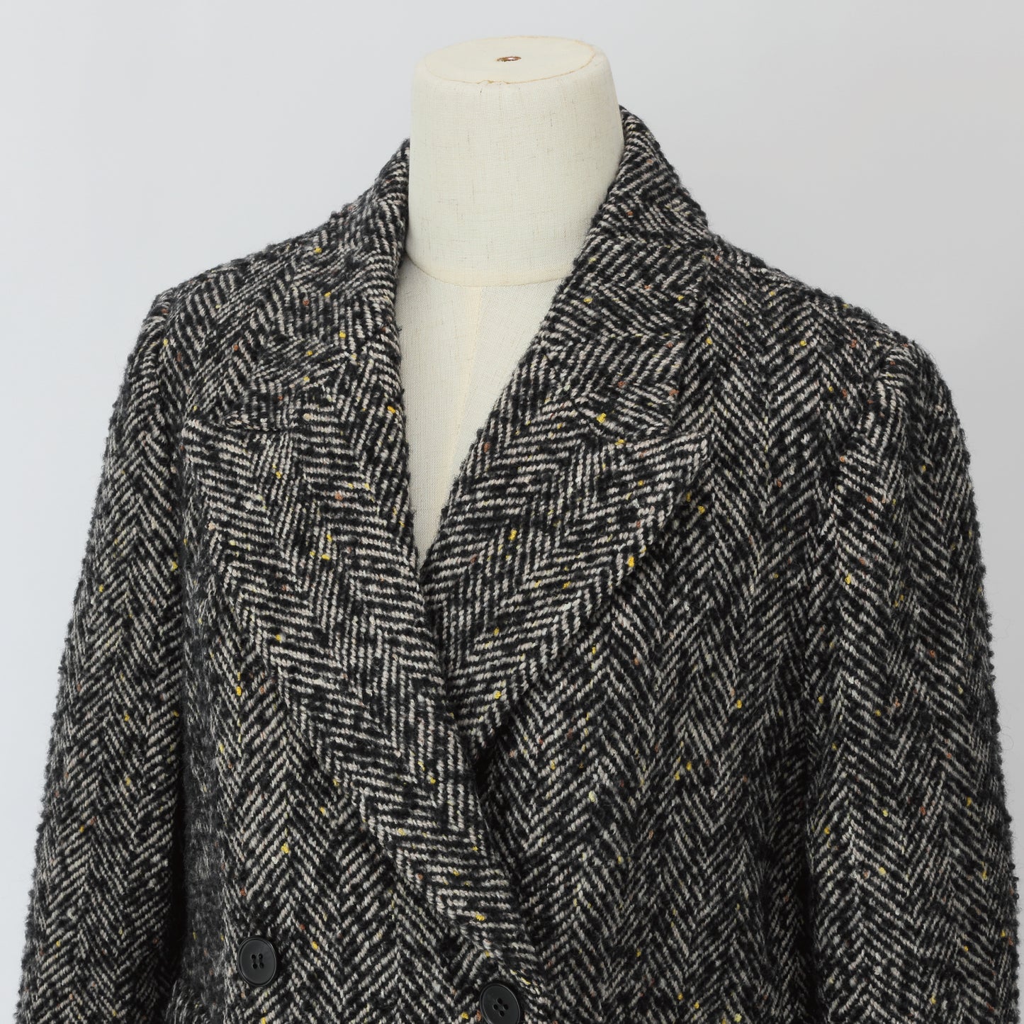 J-02　ジャケット　ブラック　ツイード ダブル