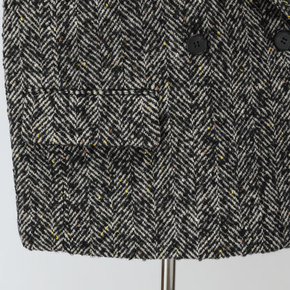 J-02　ジャケット　ブラック　ツイード ダブル