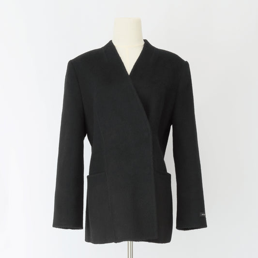 J-03　ジャケット　ブラック　ノーカラー