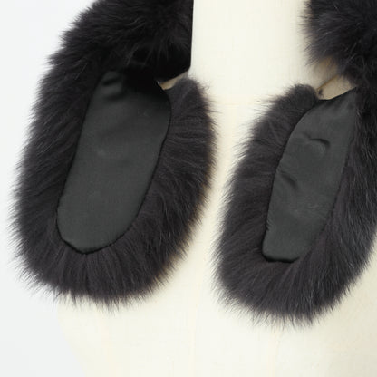 S-02　ファースカーフ　ネイビーブラック