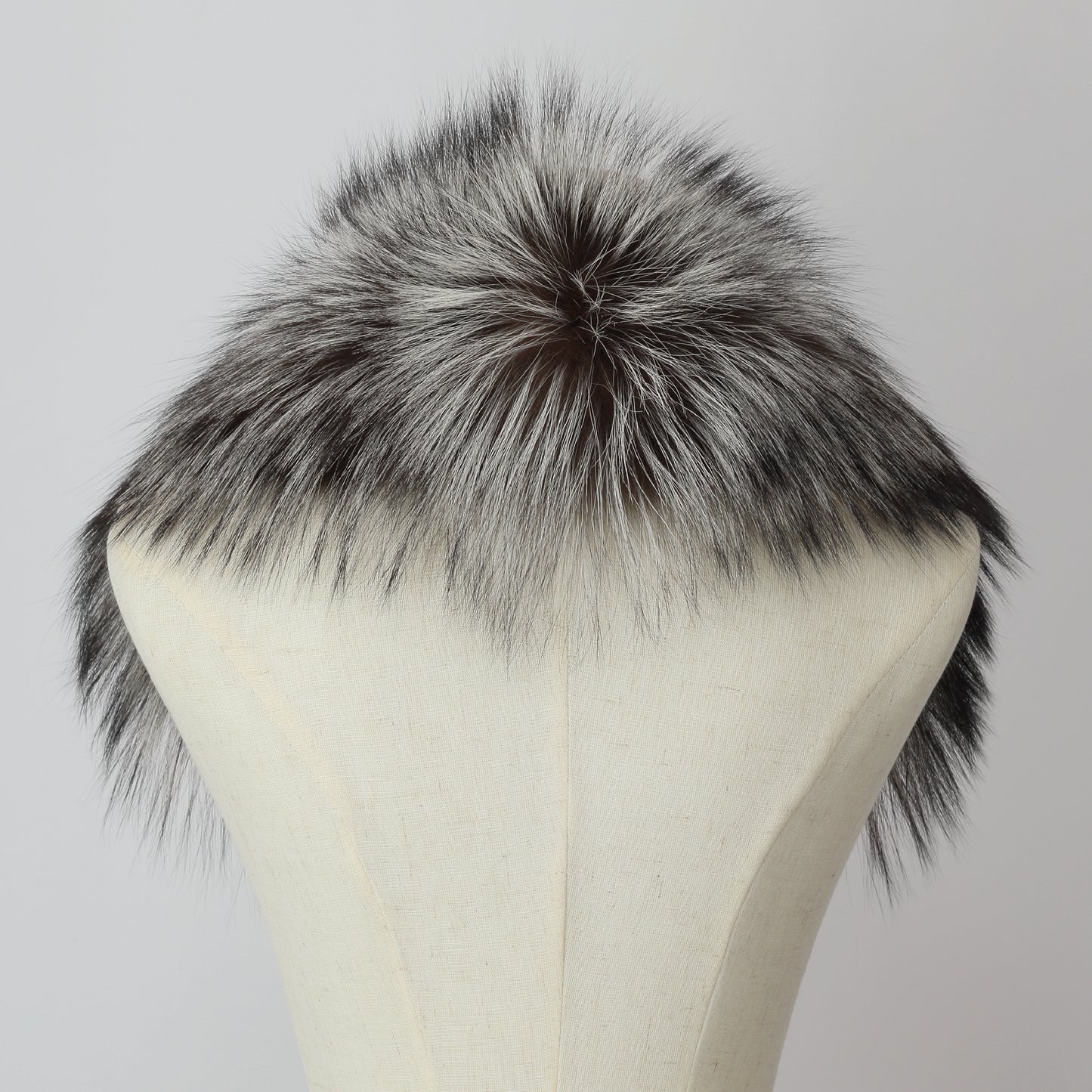 S-07　ファースカーフ　ブラウンホワイトミックス