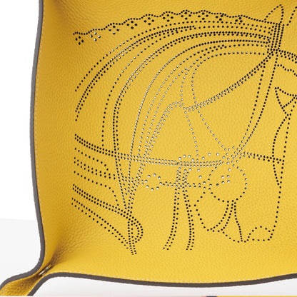 T-03　アクセサリートレイ（馬柄）　パンチング　ゴールド　中皿